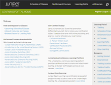 Tablet Screenshot of learningportal.juniper.net